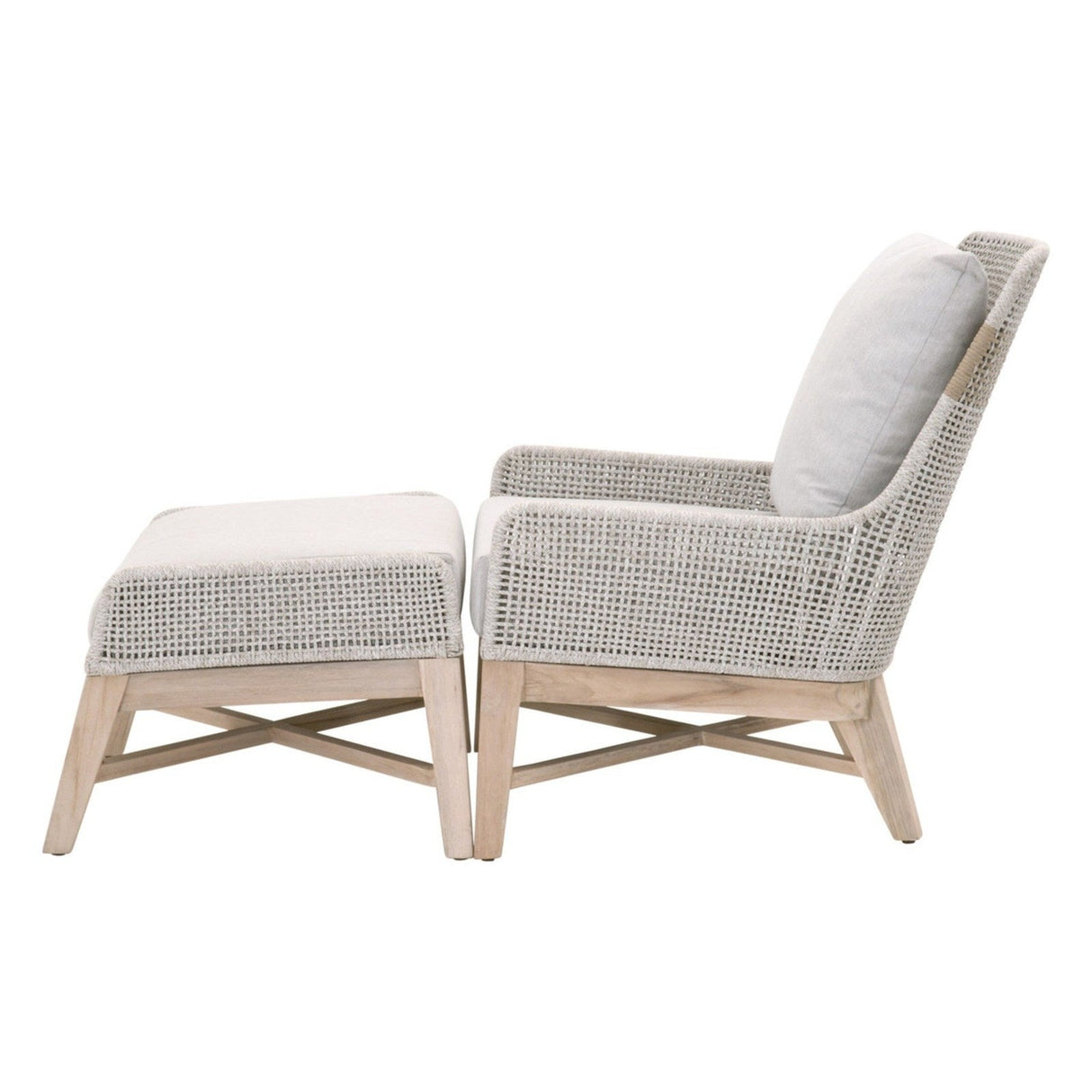 Essentials For Living Woven - Outdoor Tapestry Outdoor Footstool 6851FS.WTA/PUM/GT