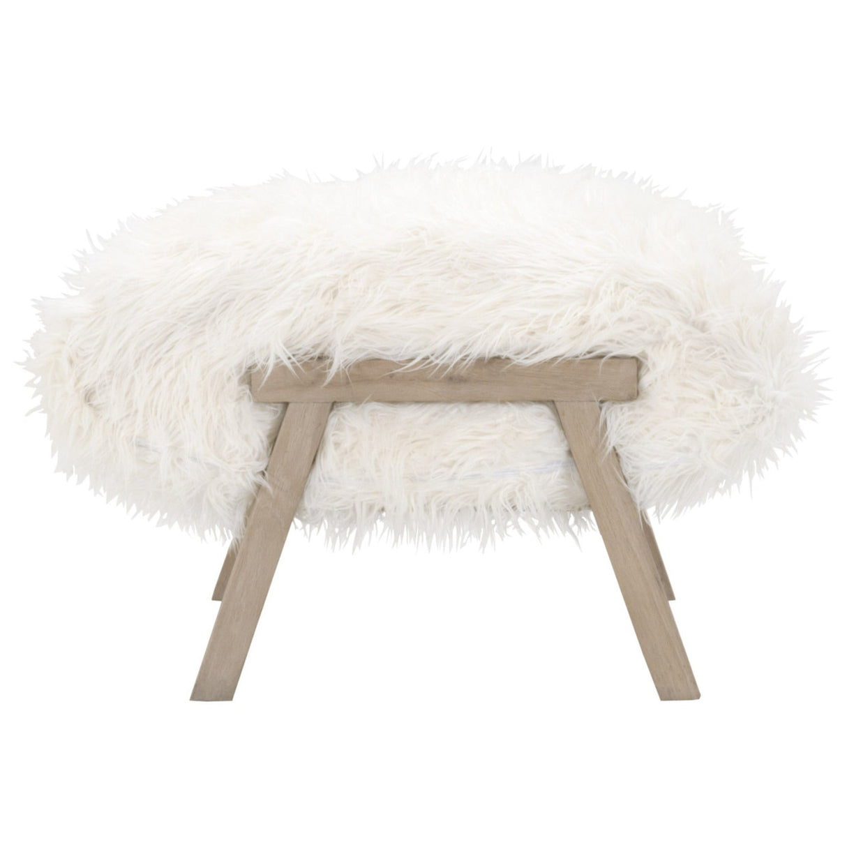 Essentials For Living Bella Antique Tibet Ottoman 8036.SGRY-OAK/WHT