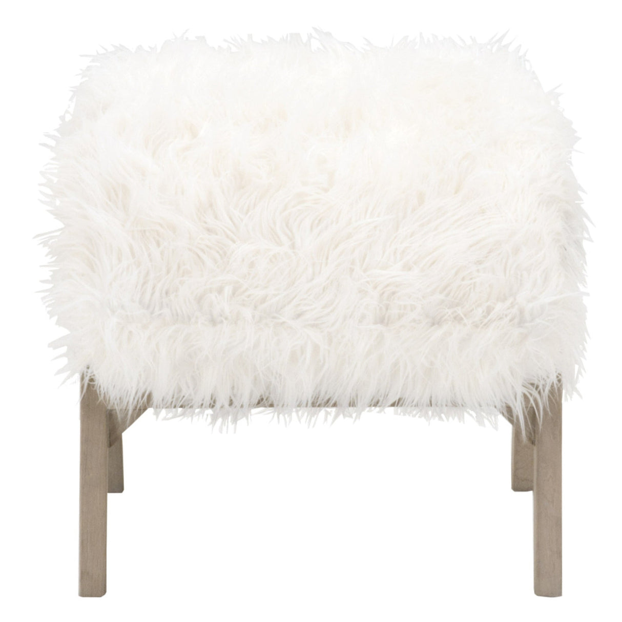 Essentials For Living Bella Antique Tibet Ottoman 8036.SGRY-OAK/WHT