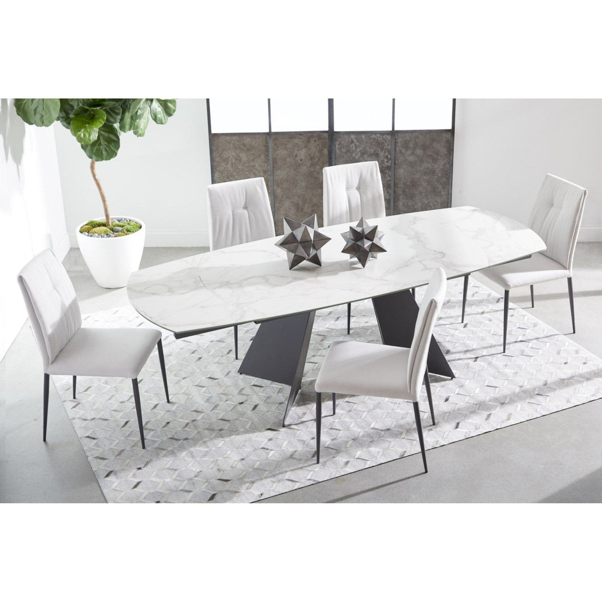 Essentials For Living Meridian Torque Extension Dining Table 1604-EXDT.MDG/CWHT