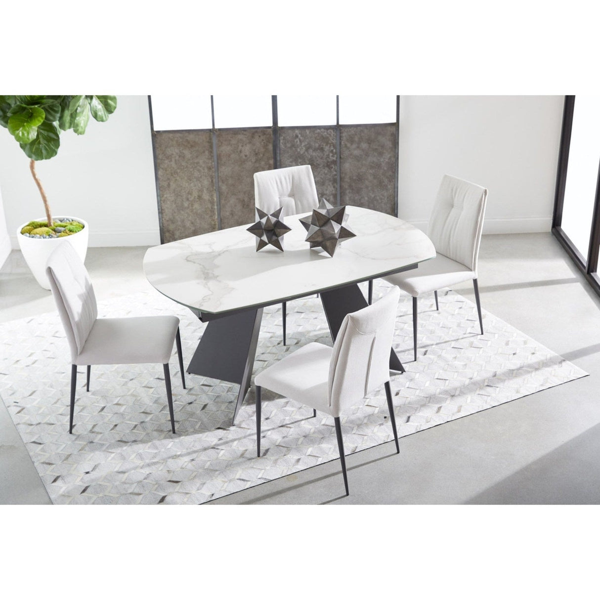 Essentials For Living Meridian Torque Extension Dining Table 1604-EXDT.MDG/CWHT