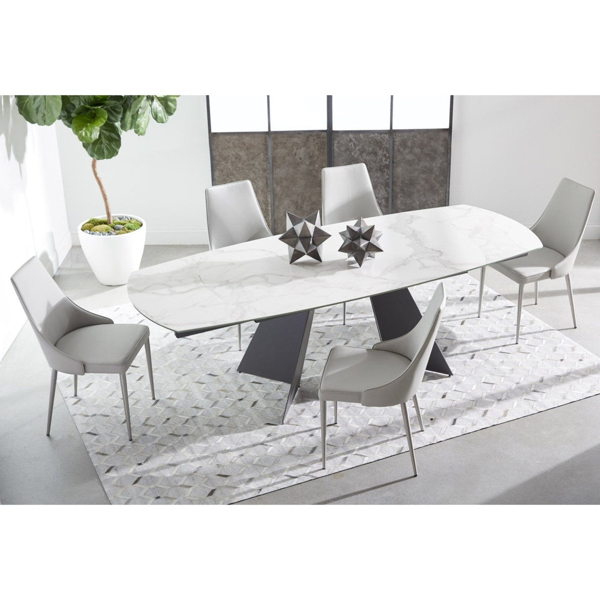 Essentials For Living Meridian Torque Extension Dining Table 1604-EXDT.MDG/CWHT