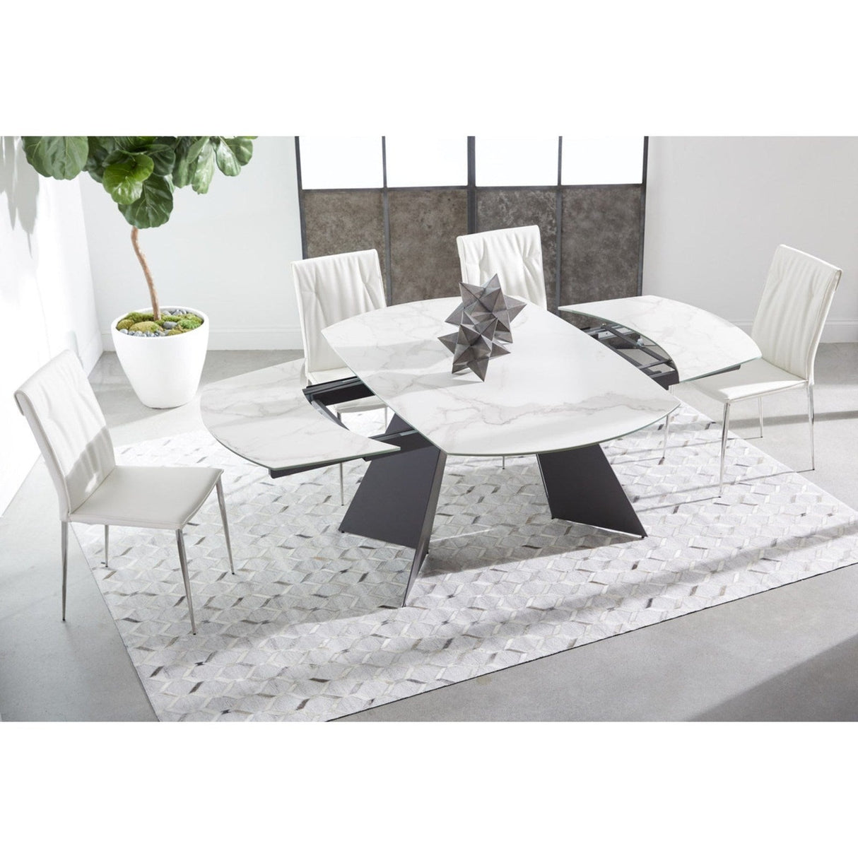 Essentials For Living Meridian Torque Extension Dining Table 1604-EXDT.MDG/CWHT