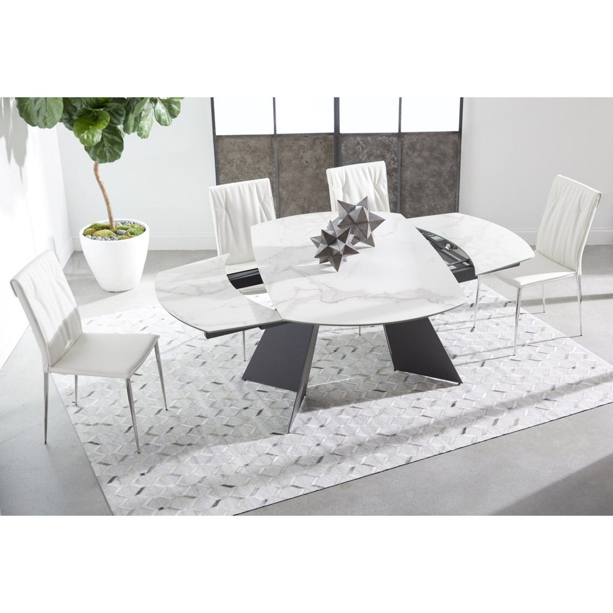 Essentials For Living Meridian Torque Extension Dining Table 1604-EXDT.MDG/CWHT