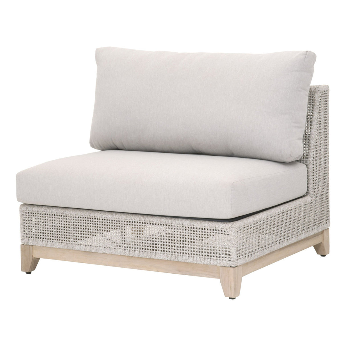 Essentials For Living Woven - Outdoor Tropez Outdoor Modular Armless Sofa Chair 6843-1S.WTA/PUM/GT