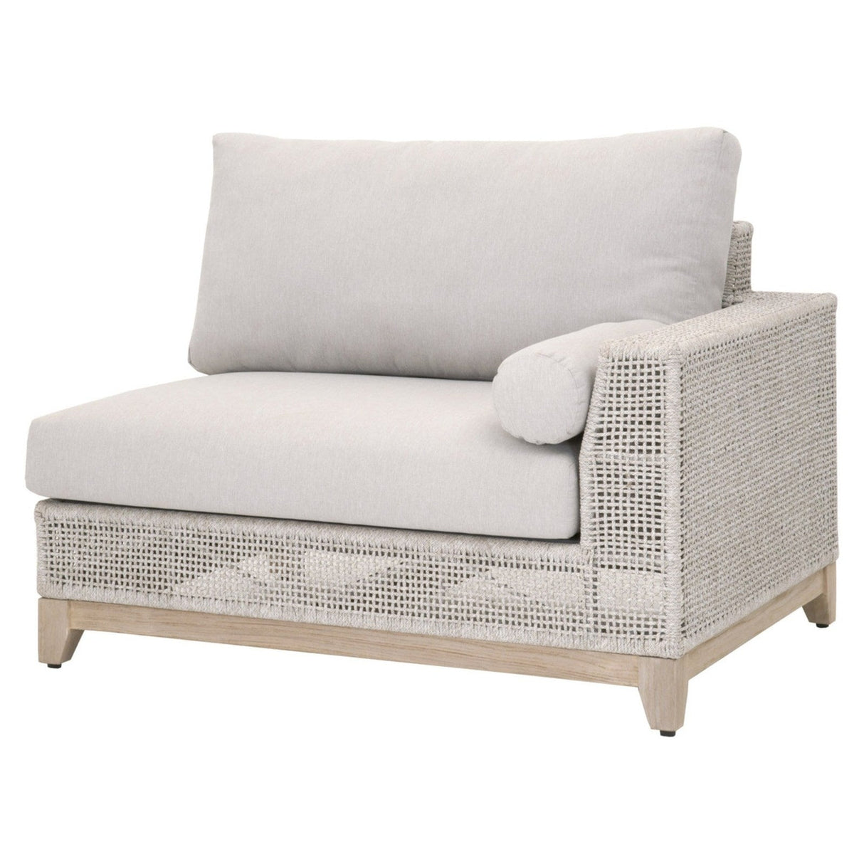 Essentials For Living Woven - Outdoor Tropez Outdoor Modular Right Facing 1-Arm Sofa 6843-2S1R.WTA/PUM/GT