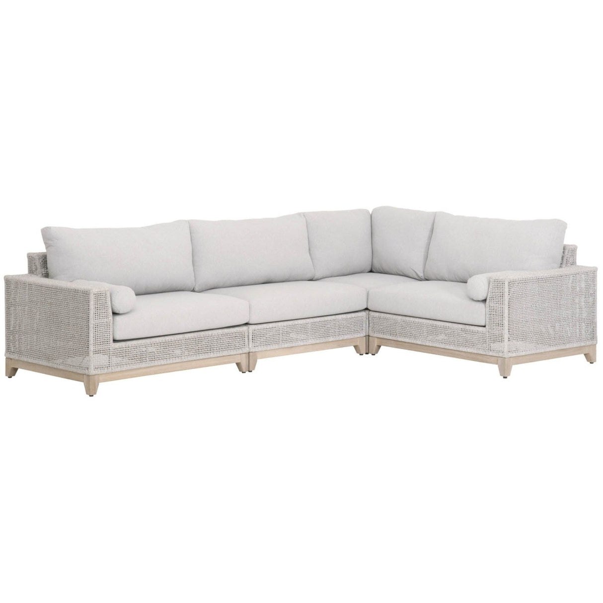 Essentials For Living Woven - Outdoor Tropez Outdoor Modular Right Facing 1-Arm Sofa 6843-2S1R.WTA/PUM/GT