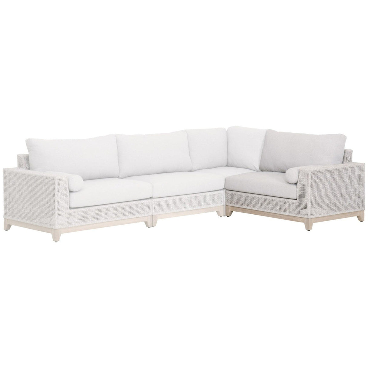 Essentials For Living Woven - Outdoor Tropez Outdoor Modular Right Facing 1-Arm Sofa 6843-2S1R.WTA/PUM/GT