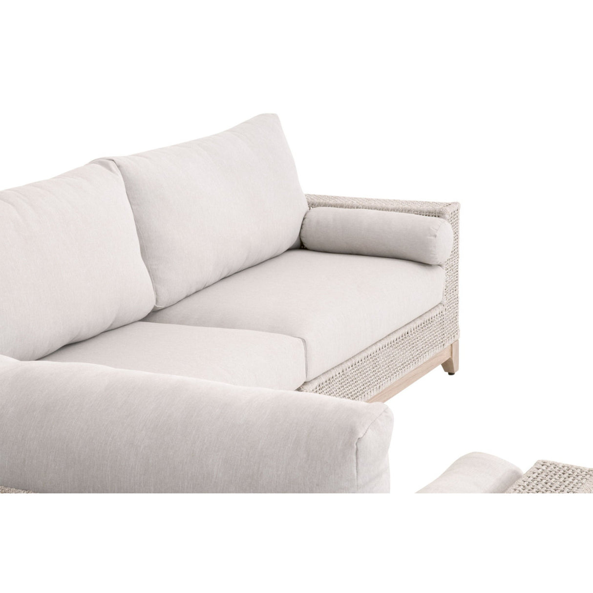 Essentials For Living Woven - Outdoor Tropez Outdoor Modular Right Facing 1-Arm Sofa 6843-2S1R.WTA/PUM/GT