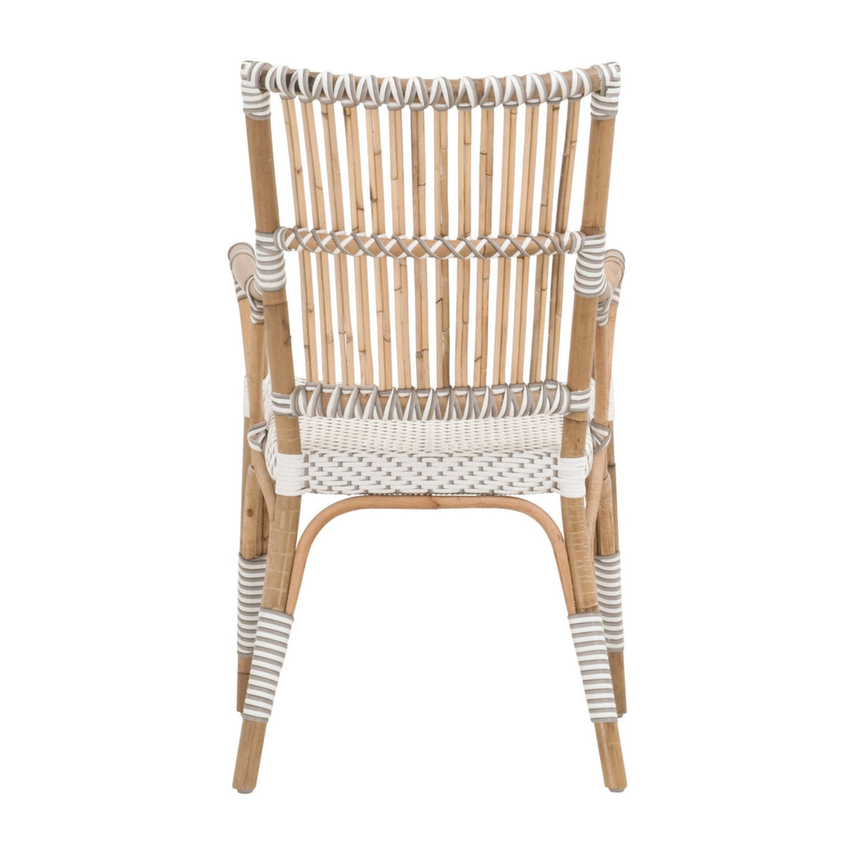 Essentials For Living The Hamptons Tulum Arm Chair, Set of 2 4112.WHT-STO/NAT