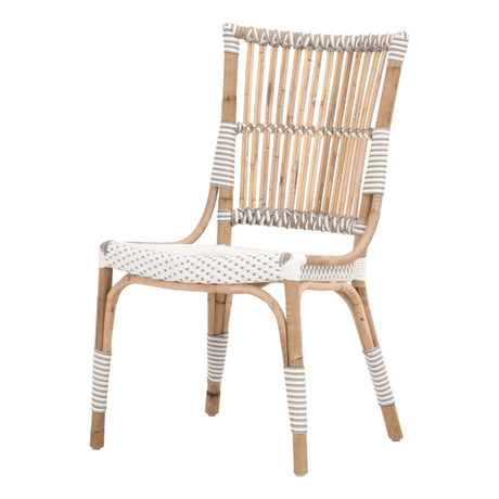 Essentials For Living The Hamptons Tulum Dining Chair, Set of 2 4111.WHT-STO/NAT