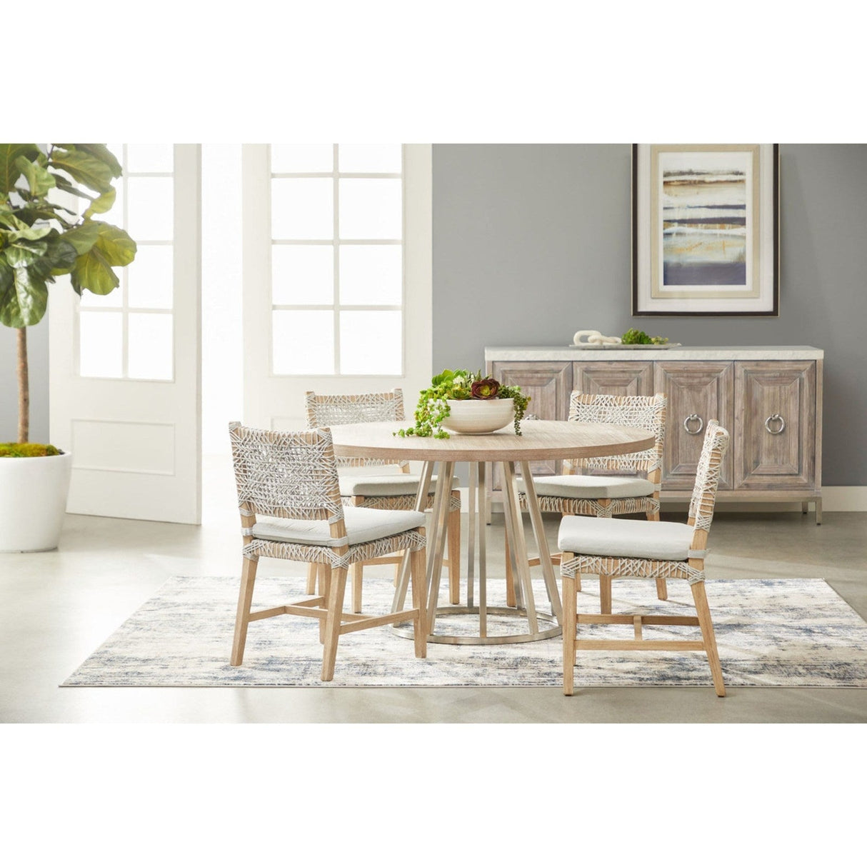 Essentials For Living Traditions Turino Round Dining Table Base 6060.BSTL