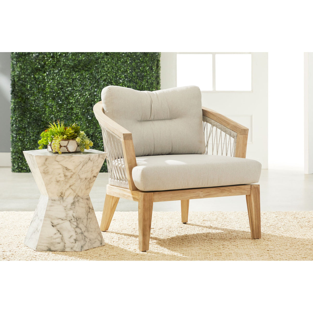 Essentials For Living Woven - Outdoor Web Outdoor Club Chair 6821.WTA/PUM/GT