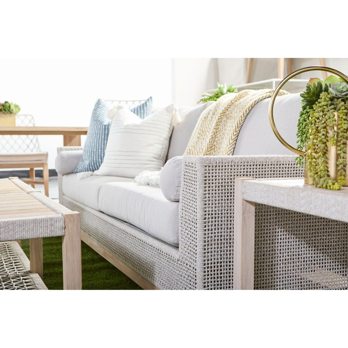 Essentials For Living Woven - Outdoor Wrap Outdoor Coffee Table 6870.WTA/GT