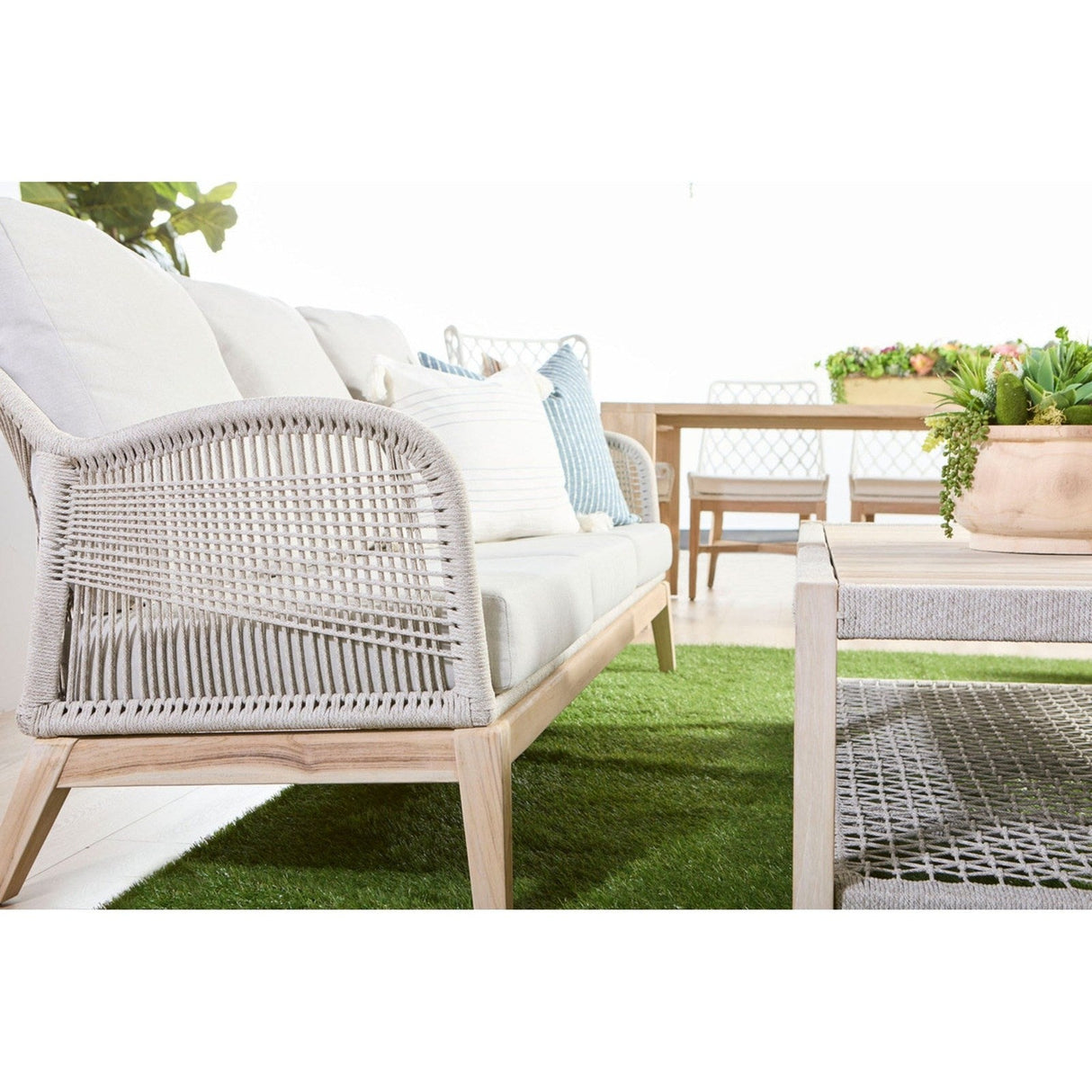 Essentials For Living Woven - Outdoor Wrap Outdoor Coffee Table 6870.WTA/GT