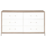 Essentials For Living Traditions Wrenn 6-Drawer Double Dresser 6140.NG/WHT-BSTL