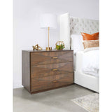 Essentials For Living Traditions Wynn 3-Drawer Nightstand 6157.BBRN/BGLD