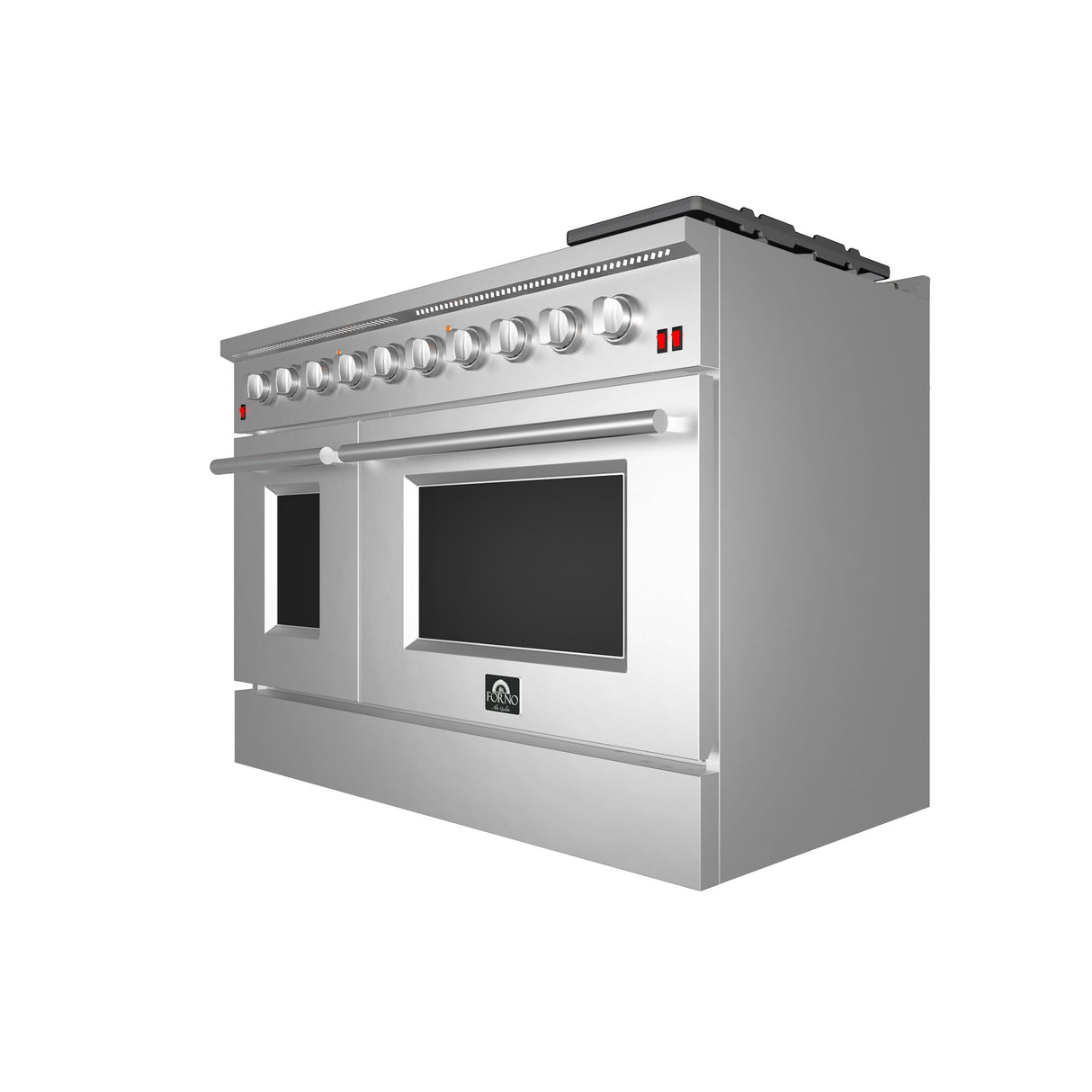 Forno 48" Galiano Gas Range with 8 Burners, Griddle, and Double Oven - FFSGS6244-48