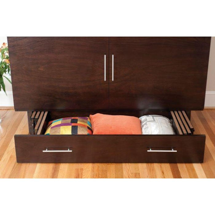 Arason - Creden-ZzZ Coffee Queen / Full Murphy Cabinet Bed with Mattress