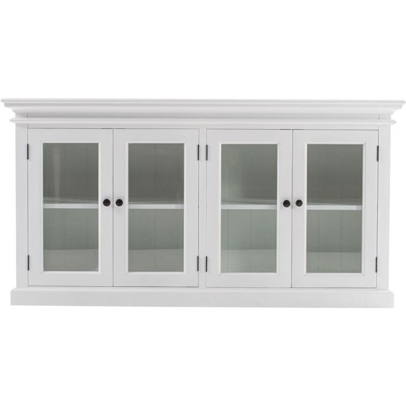 NovaSolo Halifax Display Buffet with 4 Glass Doors White B184