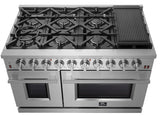 FORNO® Alta Qualita 48" Stainless Steel Pro Style Gas Range - FFSGS6239-48