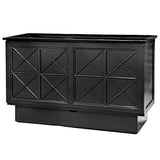 Arason - Creden-ZzZ Essex Black Cabinet Queen Murphy Bed with Mattress and USB Port