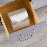 Bathroom Vanity without Top and Sink with Soft Close Doors and Drawers in Gray