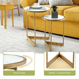 2PCS Modern Classic Yet Simper Nesting End Coffee Tables