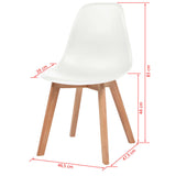 Dining Chairs 6 pcs White Plastic