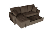 Tufeted Cushion Sofa Bed with 2 Pillows