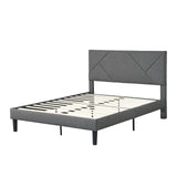 Queen Size Upholstered Platform Bed Frame