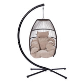 Outdoor Patio Wicker Folding Hanging Chair