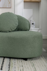 103.9" Modern Living Room Sofa Lamb Velvet Upholstered Couch Furniture for Home or Office, Green