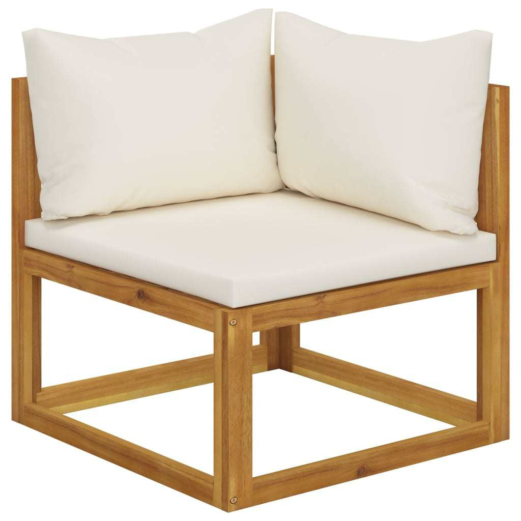 6 Piece Acacia Wood Lounge Set with Cushions