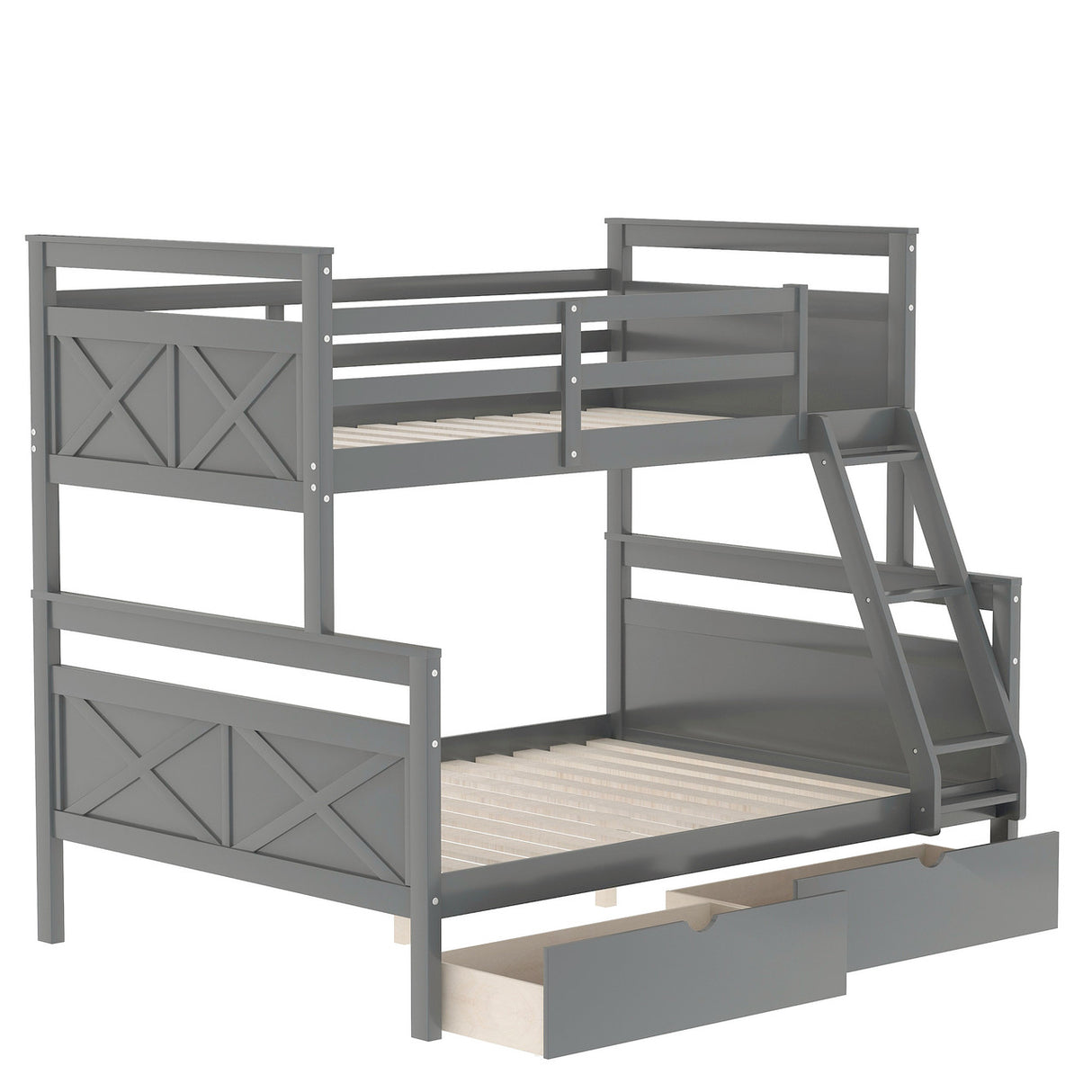 Twin over Full Bunk Bed with Ladder