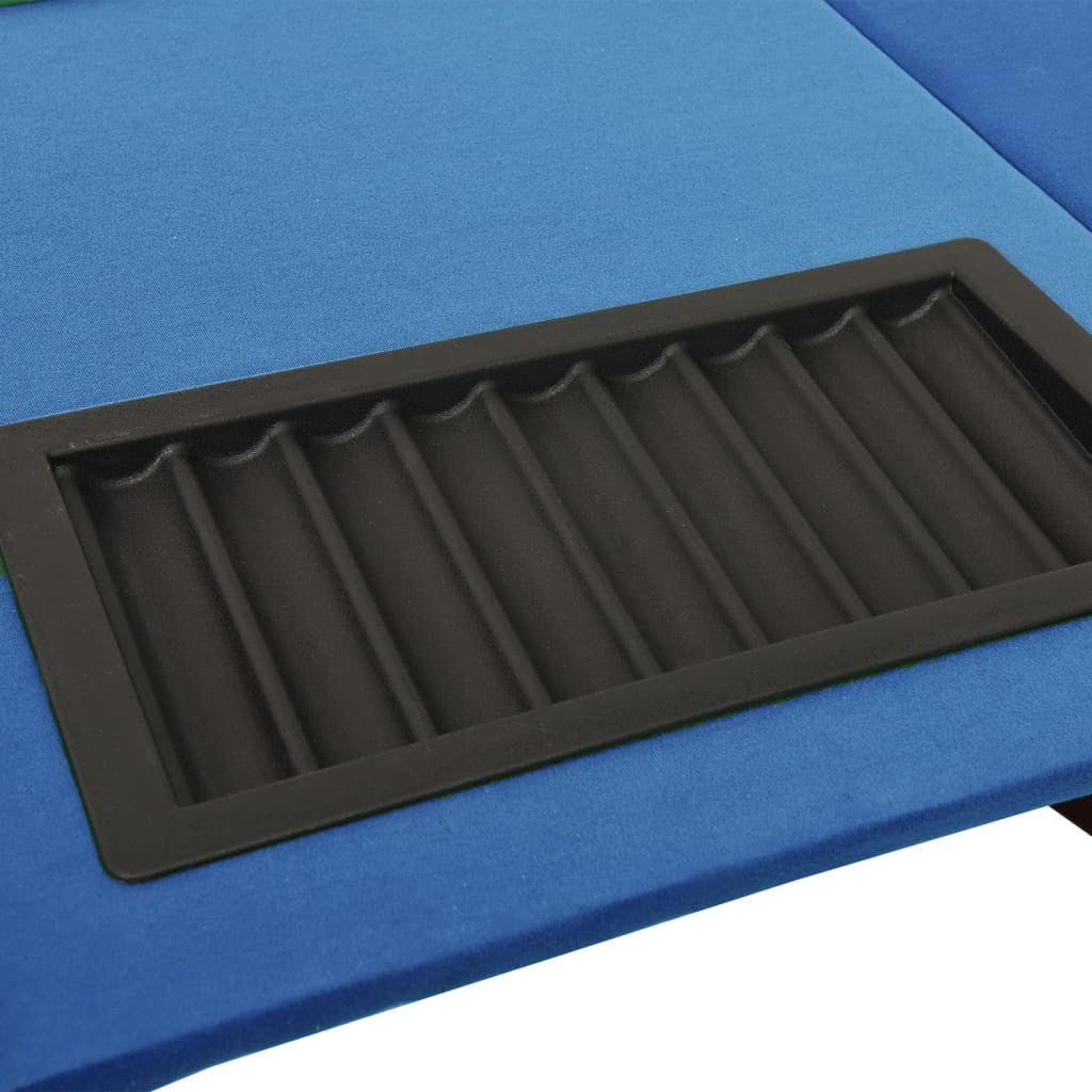 10-Player Poker Table with Chip Tray Blue