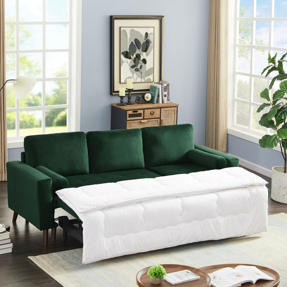 Reversible Pull out Sleeper Sectional Sofa Bed