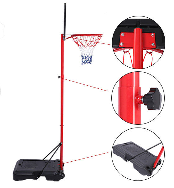 Indoor/Outdoor Portable Basketball Hoop in Black