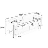 Modern Sofa 3-Seat Couch with Stainless Steel Trim