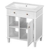 30" Bathroom Vanity with Ceramic Sink Set