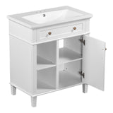 30" Bathroom Vanity with Ceramic Sink Set