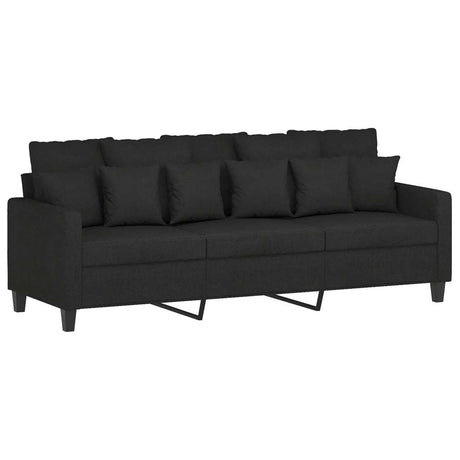3-Seater Black Sofa
