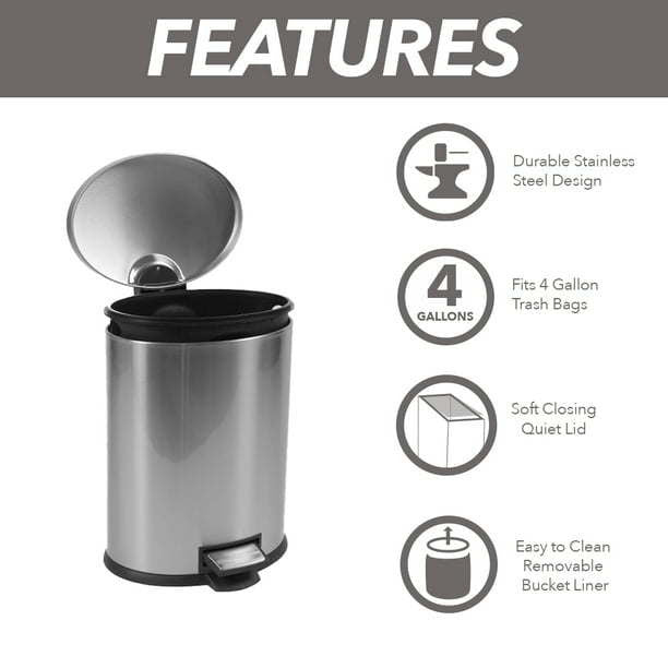 Better Homes & Gardens 1.3 Gallon Trash Can