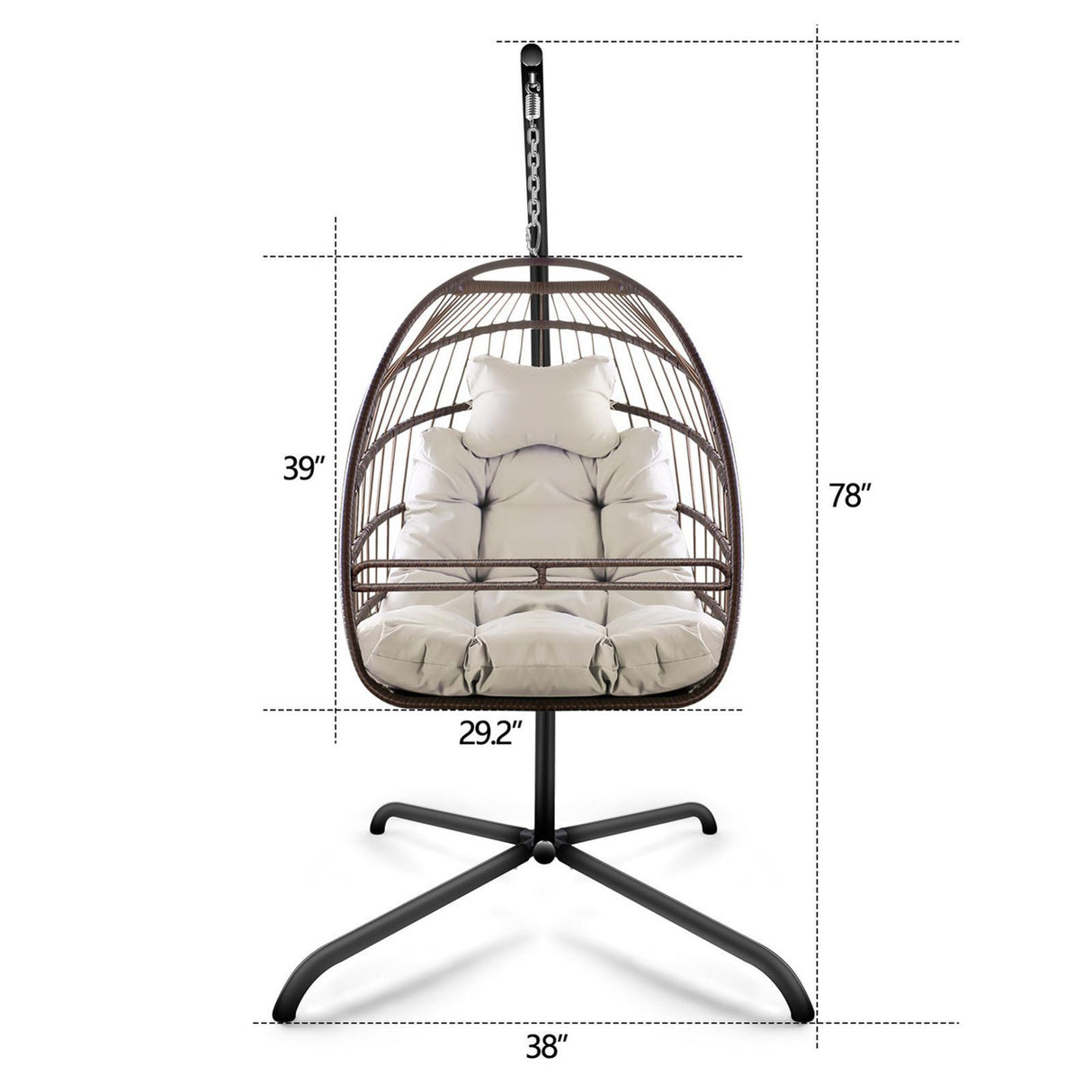 Swing Egg Chair with Stand Indoor Outdoor