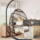 Swing Egg Chair with Stand Indoor Outdoor