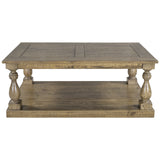 U_STYLE Rustic Floor Shelf Coffee Table with Storage