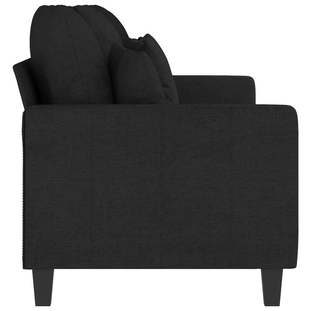 3-Seater Black Sofa