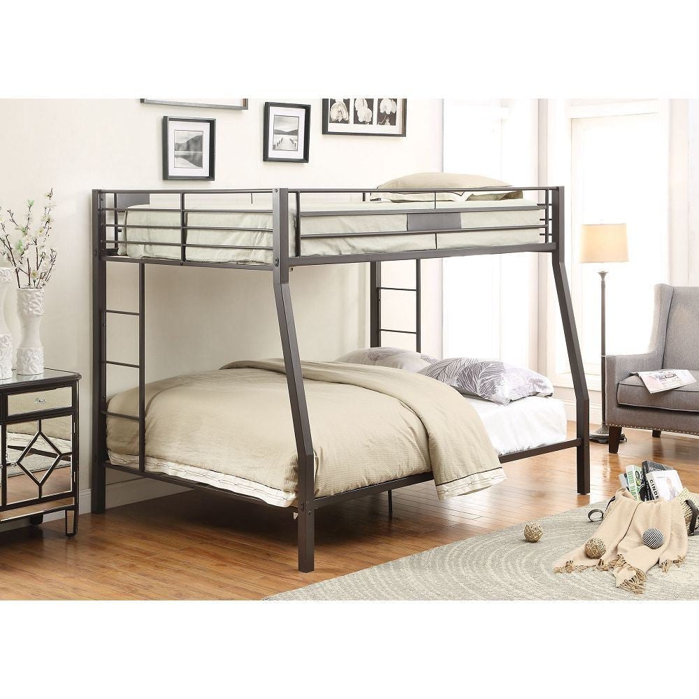 ACME Limbra Full XL/Queen Bunk Bed in Sandy Black 38005