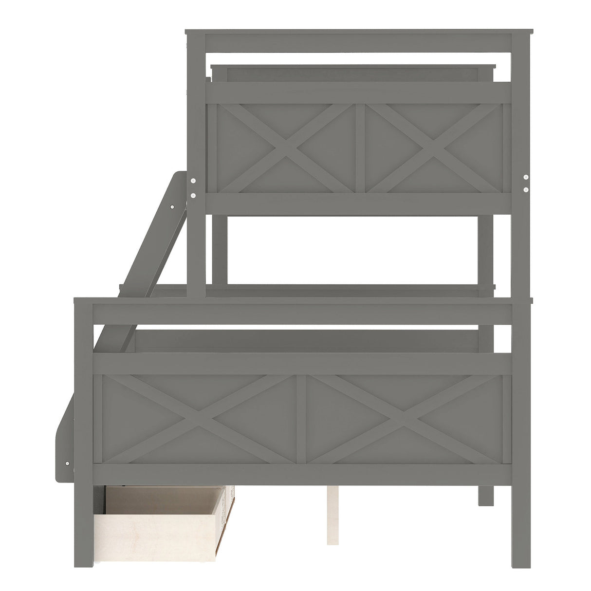 Twin over Full Bunk Bed with Ladder