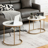 2PCS Modern Classic Yet Simper Nesting End Coffee Tables